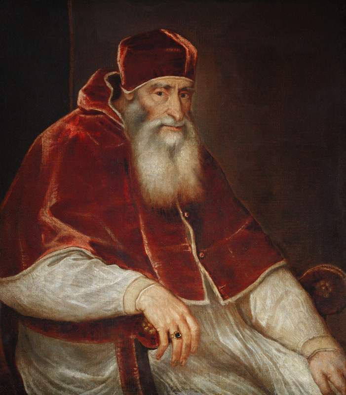 Papst Paul III. Farnese (1468-1549) from Tizian (eigentl. Tiziano Vercellio)