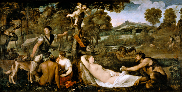 Pardo Venus or Jupiter and Antiope from Tizian (eigentl. Tiziano Vercellio)