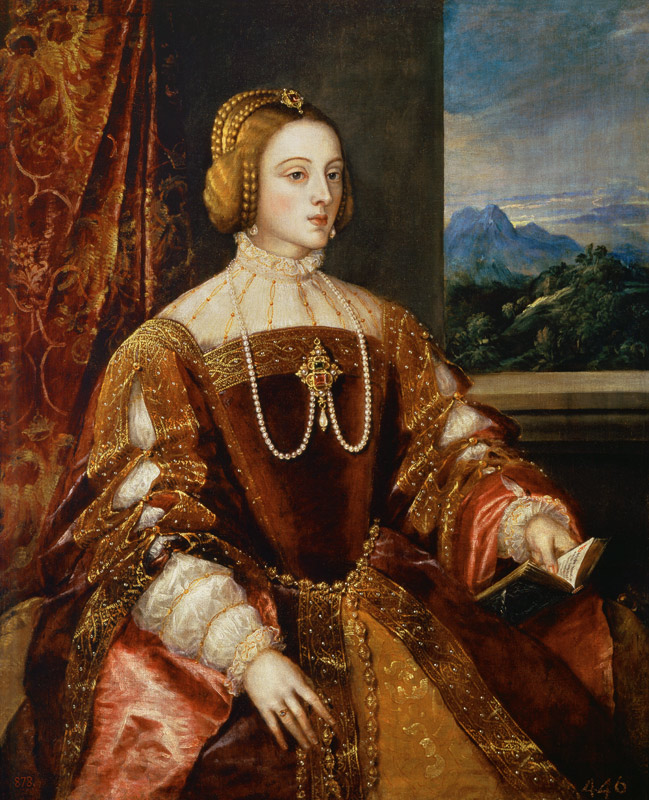 Portrait of the Empress Isabella of Portugal from Tizian (eigentl. Tiziano Vercellio)
