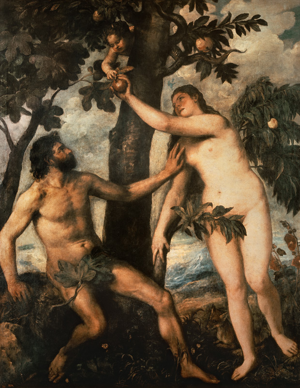 The Fall from Grace / Titian / c.1568 from Tizian (eigentl. Tiziano Vercellio)