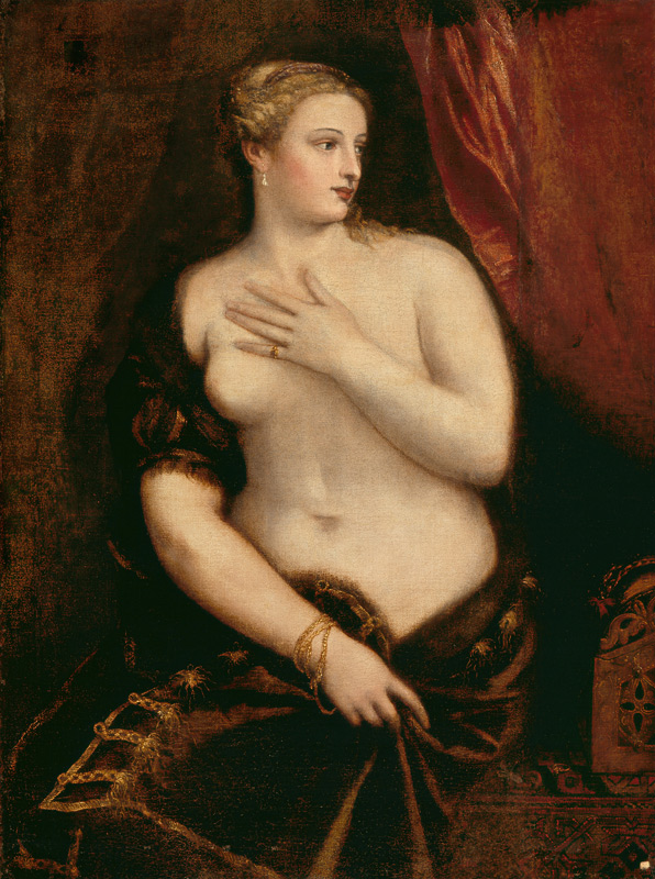 Venus Contemplating Her Reflection in a Mirror from Tizian (eigentl. Tiziano Vercellio)