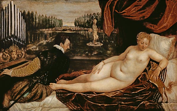 Venus and the Organist from Tizian (eigentl. Tiziano Vercellio)