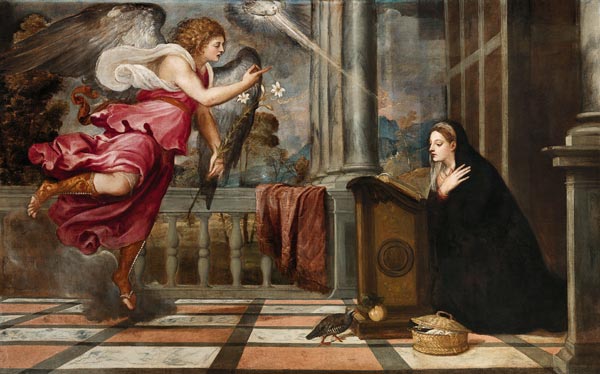 Tizian, Verkuendigung an Maria from Tizian (eigentl. Tiziano Vercellio)