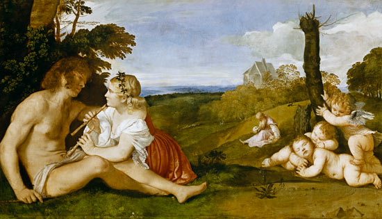 Allegorie der Lebensalter from Tizian (eigentl. Tiziano Vercellio)