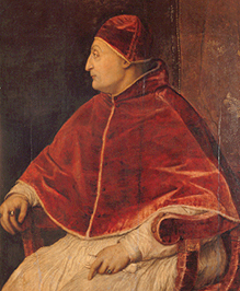 Bildnis des Papstes Sixtus IV. Um 1540. from Tizian (eigentl. Tiziano Vercellio)