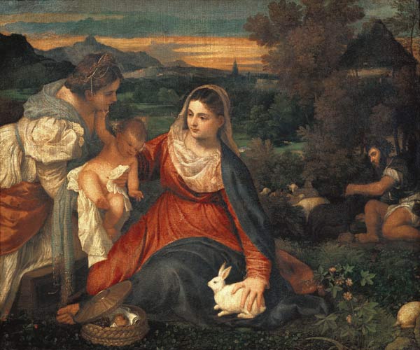 Die Madonna mit dem Kaninchen from Tizian (eigentl. Tiziano Vercellio)