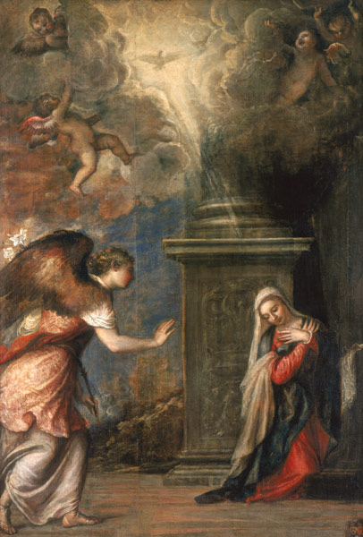 Die Verkündigung from Tizian (eigentl. Tiziano Vercellio)
