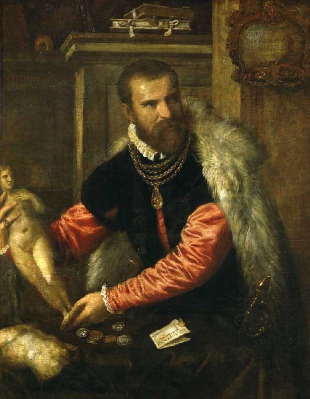 Jacopo de Strada, italienischer Kunstsammler from Tizian (eigentl. Tiziano Vercellio)