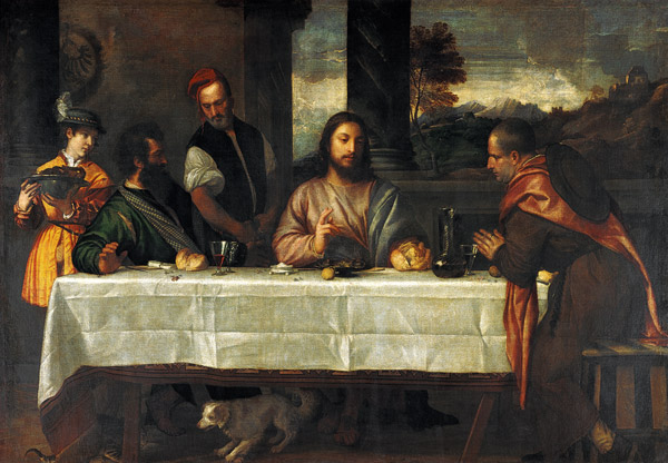 Das Mahl in Emmaus. from Tizian (eigentl. Tiziano Vercellio)