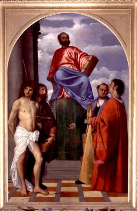 St. Mark with SS. Sebastian, Roch, Cosmas and Damian from Tizian (eigentl. Tiziano Vercellio)