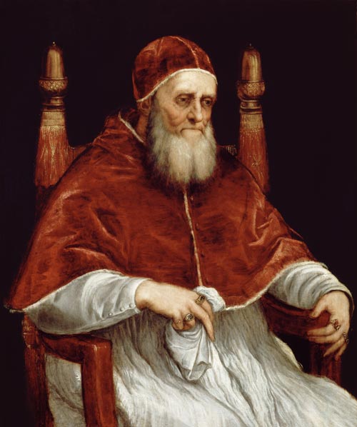 Pope Julius II (1443-1513) after a painting by Raphael from Tizian (eigentl. Tiziano Vercellio)