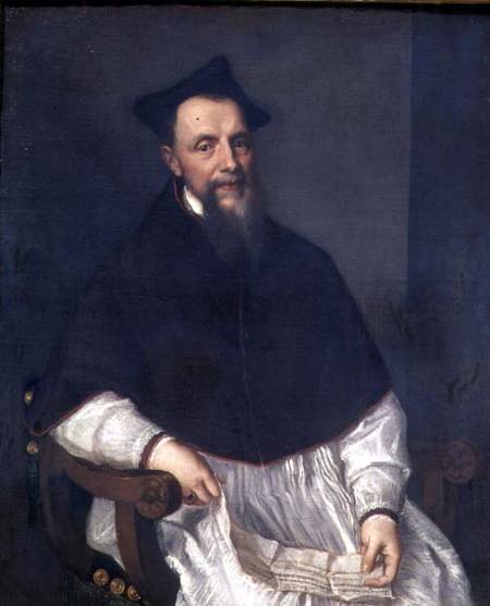 Portrait of Bishop Ludovico Beccadelli from Tizian (eigentl. Tiziano Vercellio)