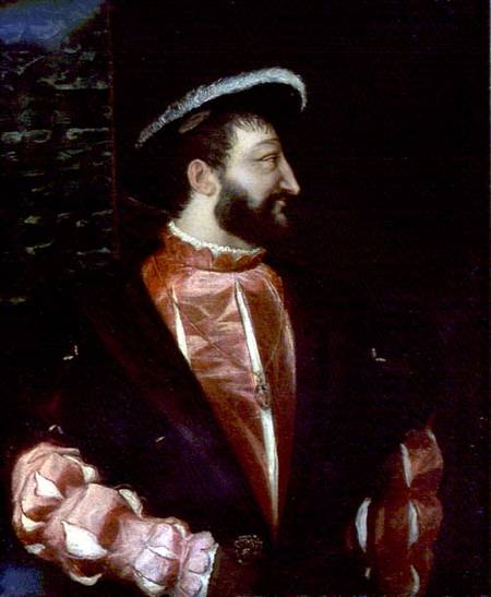 Portrait of Francis I (1494-1547) from Tizian (eigentl. Tiziano Vercellio)