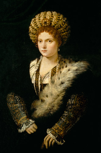 Isabella d Este, Markgräfin von Mantua from Tizian (eigentl. Tiziano Vercellio)