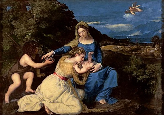 The Virgin and Child with Saints from Tizian (eigentl. Tiziano Vercellio)