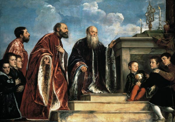 Titian / The Vendramin Family / c. 1547 from Tizian (eigentl. Tiziano Vercellio)