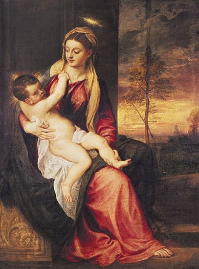 Virgin with Child at Sunset from Tizian (eigentl. Tiziano Vercellio)
