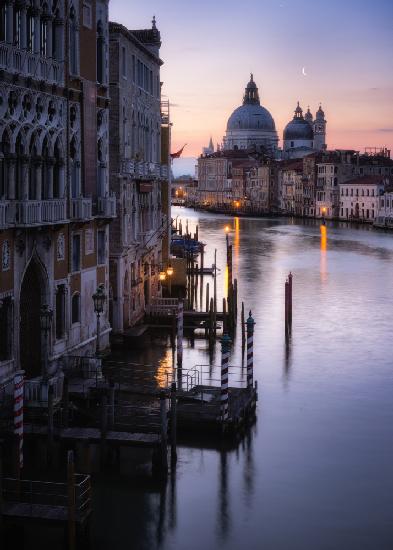 Venedig,Sonnenaufgang von der Academia-Brücke