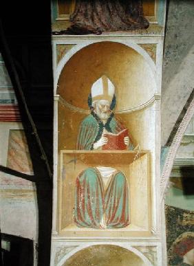 St. Ambrose of Milan (c.340-397) from the intrados of the apse