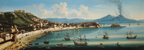 Naples, from the Heights of Posillipo with Vesuvius in the Distance from Tommaso Ruiz