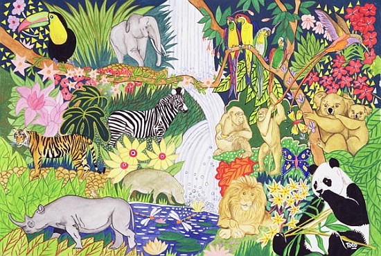 Jungle Animals (w/c)  from Tony  Todd
