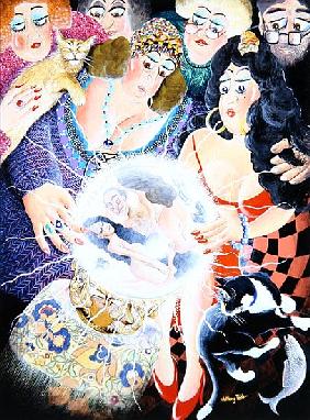 Mrs Dai Bread one and two crystal gaze and discover their husbands'' indiscretions, 2007 (acrylic on