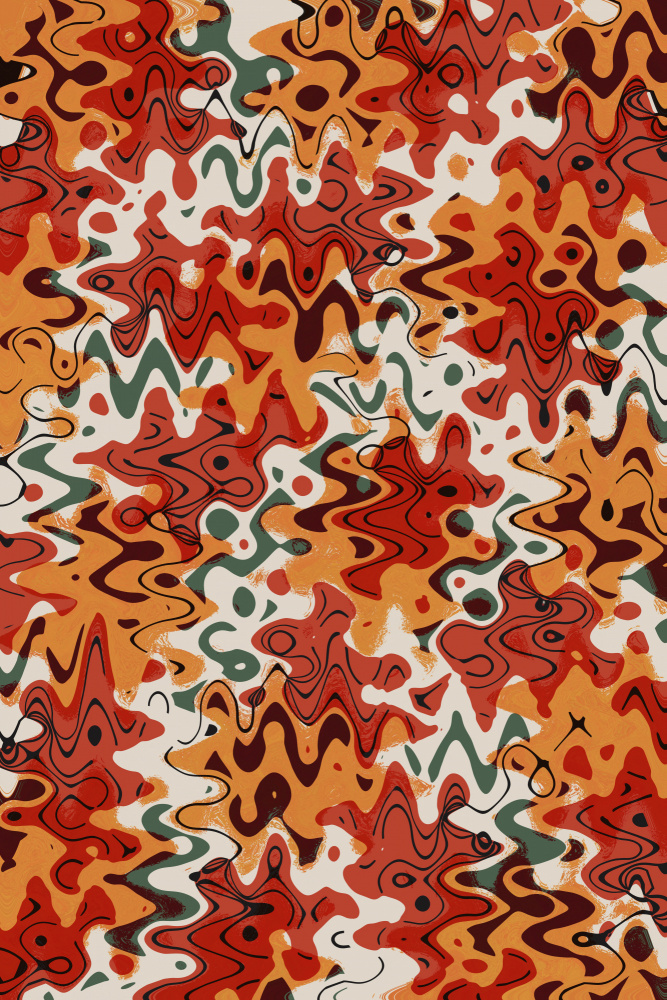 Flüssiges Rot-Orange-Muster from Treechild