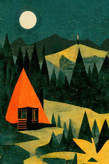 Hütte im Wald