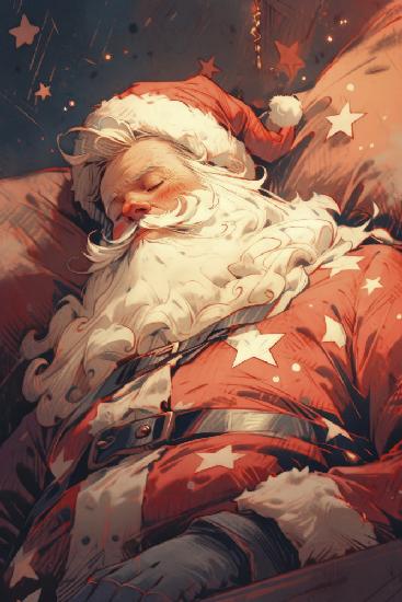 Schlafender Weihnachtsmann