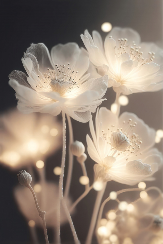 Weiße leuchtende Blumen from Treechild