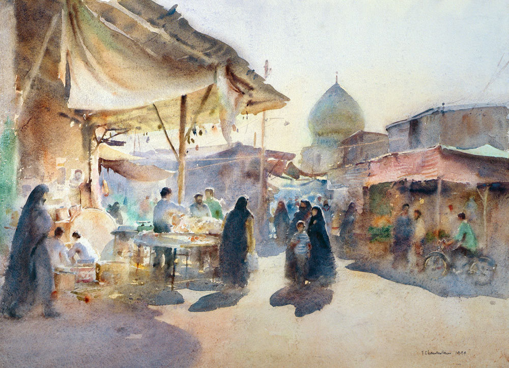 Light and Shade, Shiraz Bazaar, 1994 (w/c on paper)  from Trevor  Chamberlain