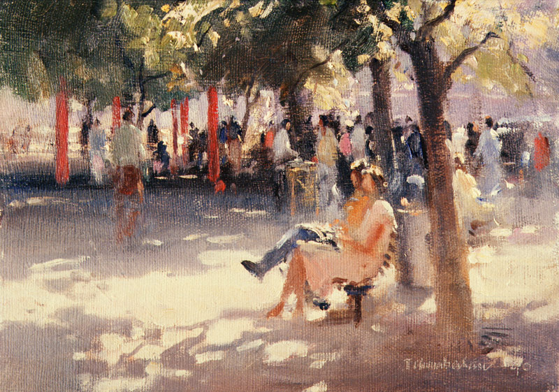 Under the trees, South Bank, 1990  from Trevor  Chamberlain