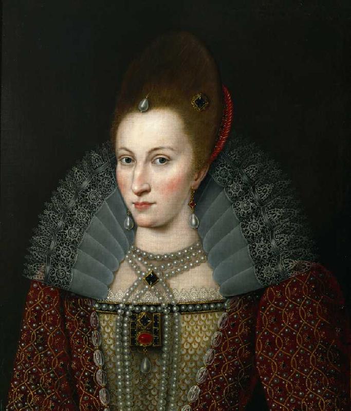 Anne von Dänemark, Königin von England (1574-1619), Gemahlin James I. from (um 1900) Anonym