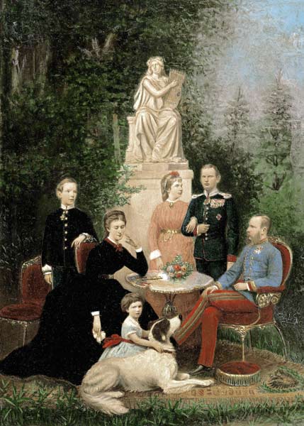 Gruppenbild mit Kaiser Franz Joseph I from (um 1900) Anonym