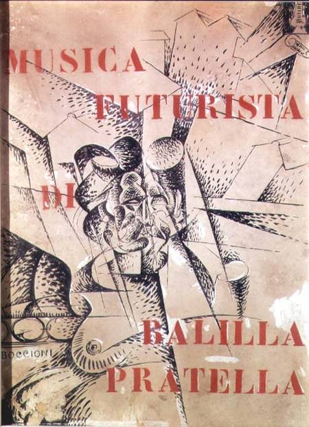 Design for the cover of 'Musica Futurista' by Francesco Balilla Pratella (1880-1955) from Umberto Boccioni
