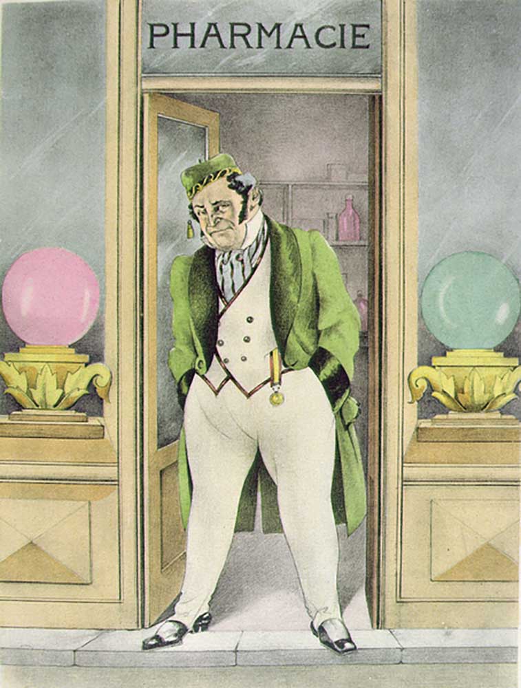 Der Apotheker Homais, Illustration für Madame Bovary von Gustave Flaubert (1821-80), erschienen bei  from Umberto Brunelleschi