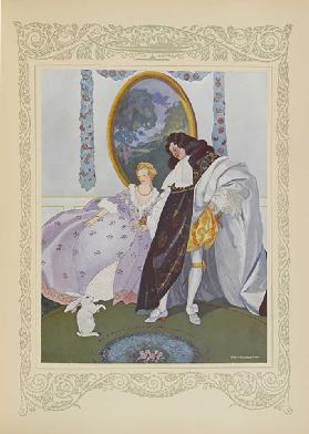 Der König betrachtete den kleinen Hasen, eine Illustration aus "Contes du Temps Jadis" oder "Tales f