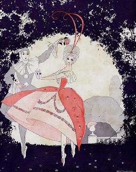 In Armides Gardens, Das Ballett der Rosenkönigin - Illustration aus la Vie Parisienne, 1913