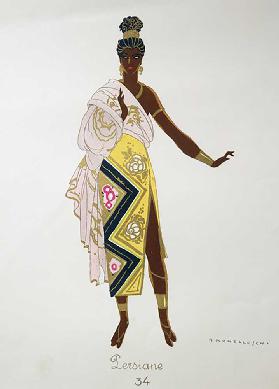 Kostüm für den Perser aus Turandot von Giacomo Puccini, Entwurf von Umberto Brunelleschi (1879-1949)