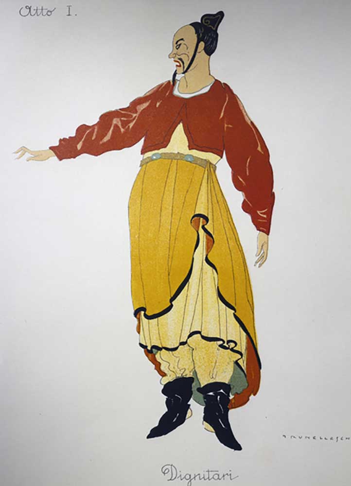 Kostüm für einen Würdenträger aus Turandot von Giacomo Puccini, Entwurf von Umberto Brunelleschi (18 from Umberto Brunelleschi