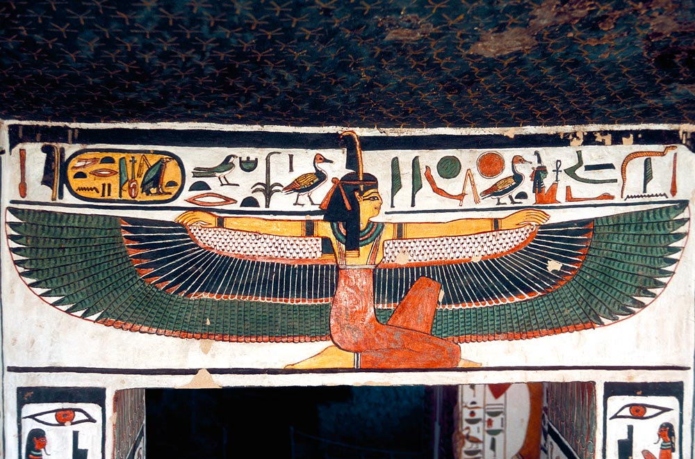 Ancient Egyptian goddess Ma’at, tomb of Queen Nefertari from Unbekannter Künstler