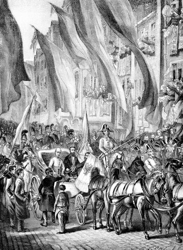 Entry of Archduke John of Austria in Frankfurt on 11 July 1848 from Unbekannter Künstler