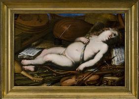 Cupid Among Musical Instruments