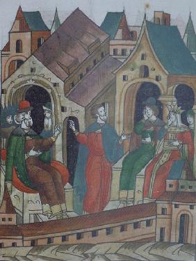Arrest of Dmitry the Grandson and his mother (From the Illuminated Compiled Chronicle)