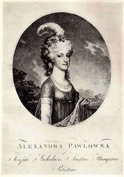 Portrait of Grand Duchess Alexandra Pavlovna (1783-1801) from Unbekannter Künstler