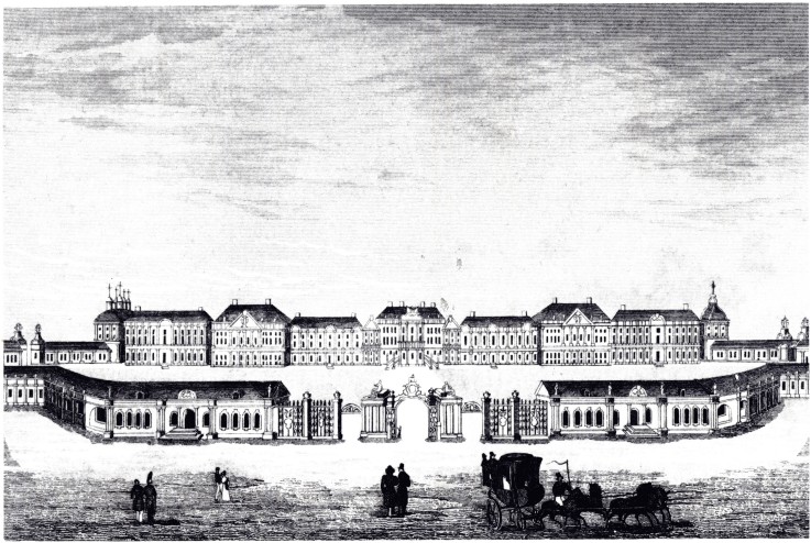 View of the Catherine Palace in Tsarskoye Selo from Unbekannter Künstler