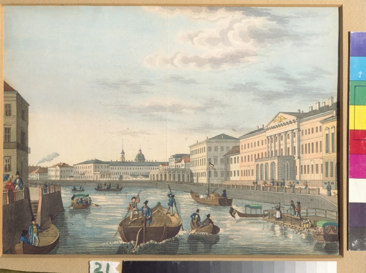 View of the Fontanka River in Saint Petersburg from Unbekannter Künstler