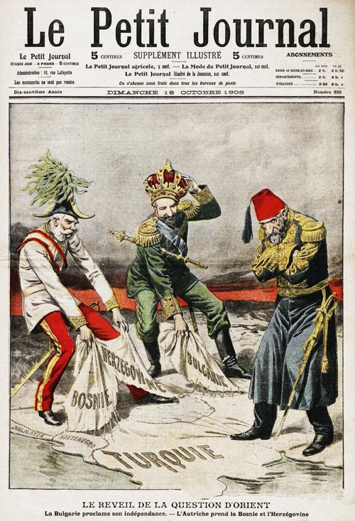 Bosnian Crisis. Cover of the French periodical Le Petit Journal, 18th October 1908 from Unbekannter Künstler