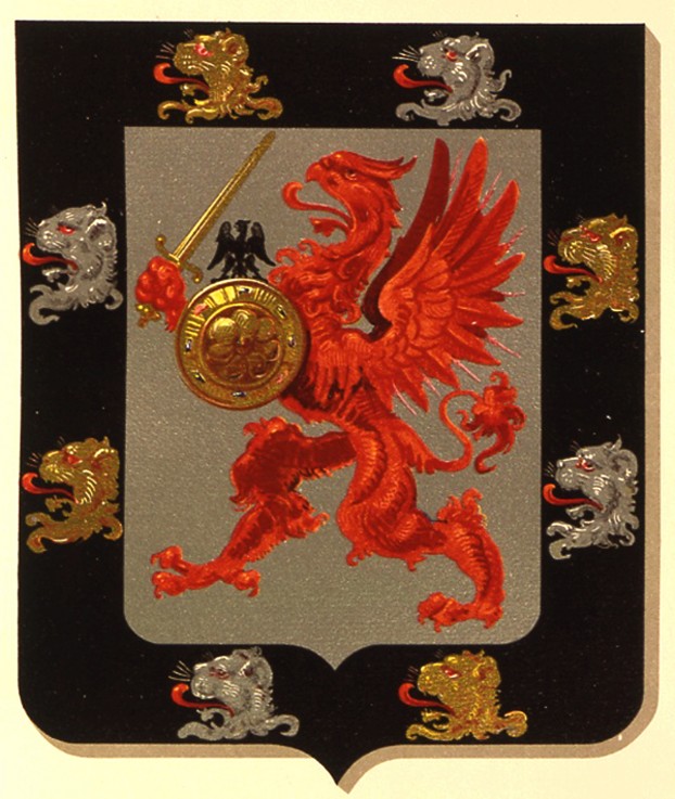 The coat of arms of the Romanov-Holstein-Gottorp dynasty from Unbekannter Künstler