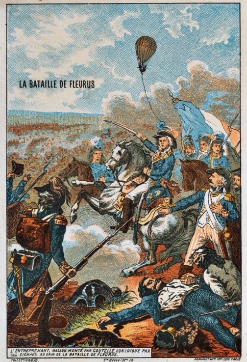 The balloon Entreprenant, flown by Coutelle, at the battle of Fleurus, 1794 (From the Series "The Dr from Unbekannter Künstler